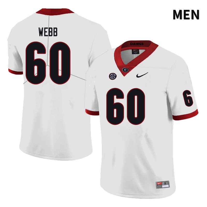 Georgia Bulldogs Men's Clay Webb #60 Black Stitched College UGA Football Jersey 23RD014IR